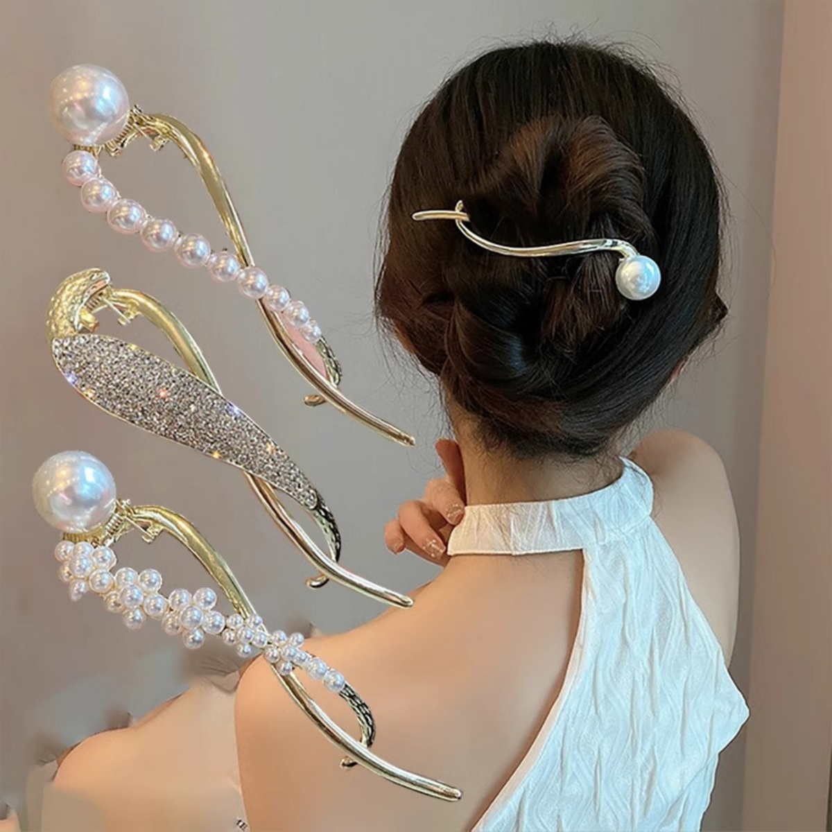 Lifestyle In Korean - Elegante fermaglio per capelli con perle